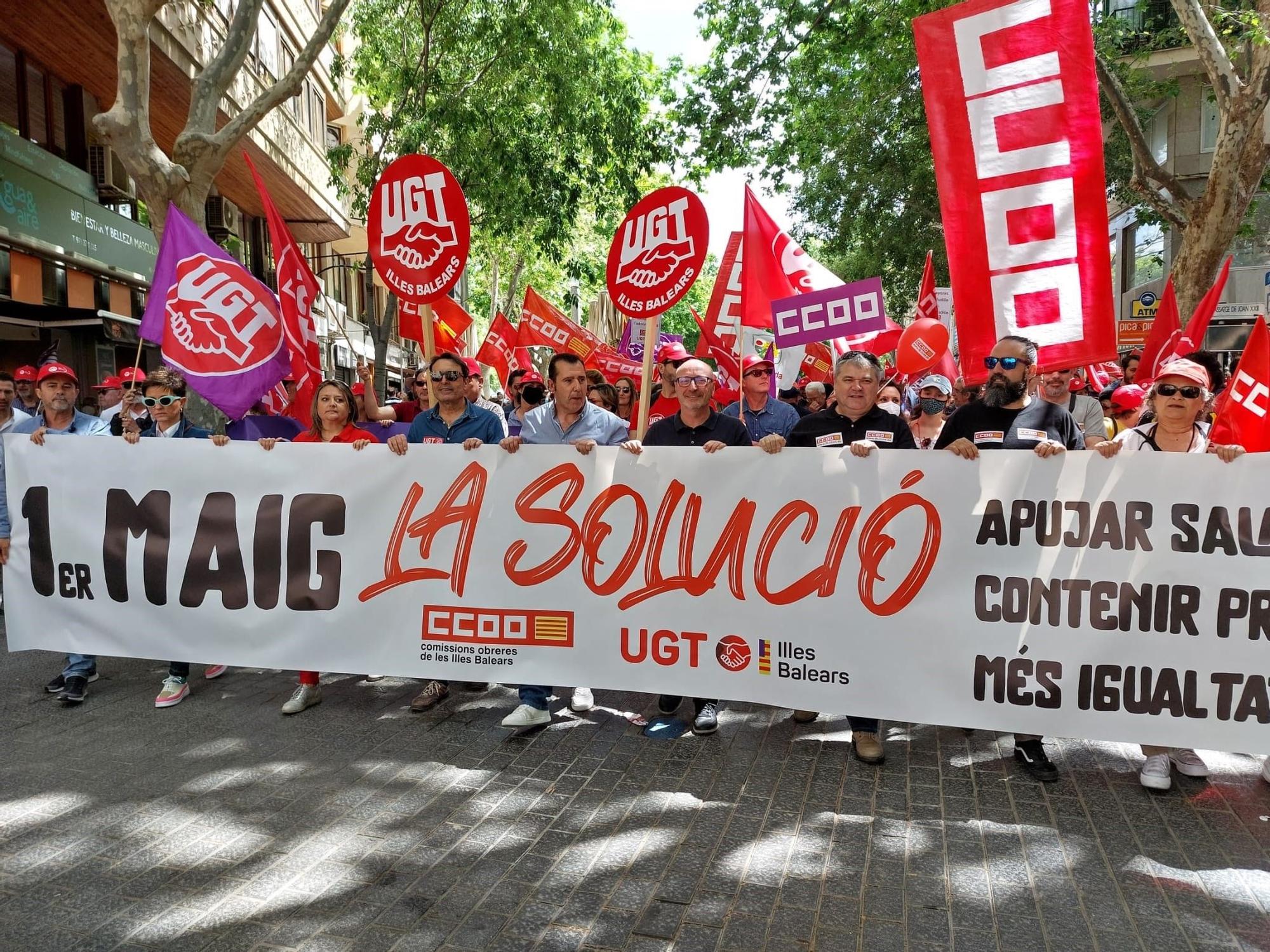 CCOO y UGT se movilizan este 1 de mayo en Palma para "celebrar conquistas" y "reivindicar soluciones ante la inflación"