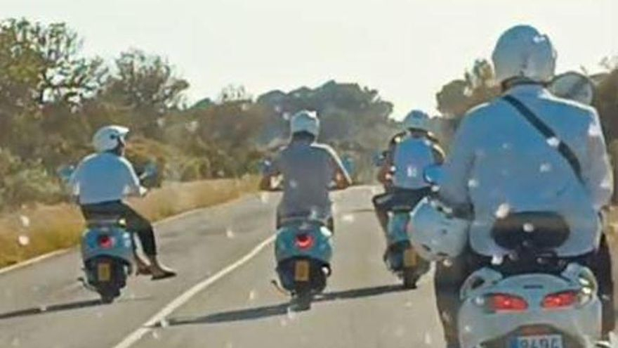 Los motoristas incívicos en la carretera de Cap Blanc en Llucmajor