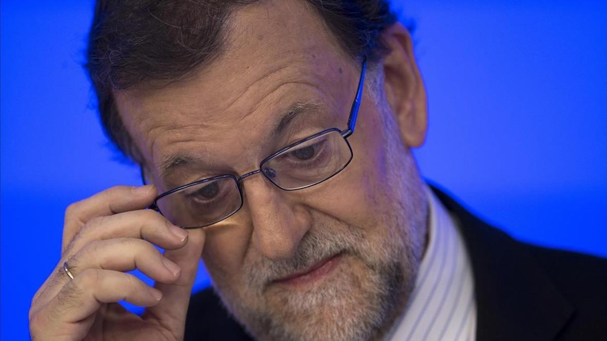 El presidente en funciones y líder del PP, Mairiano Rajoy, en una de sus comparecencias recientes tras el 26-J
