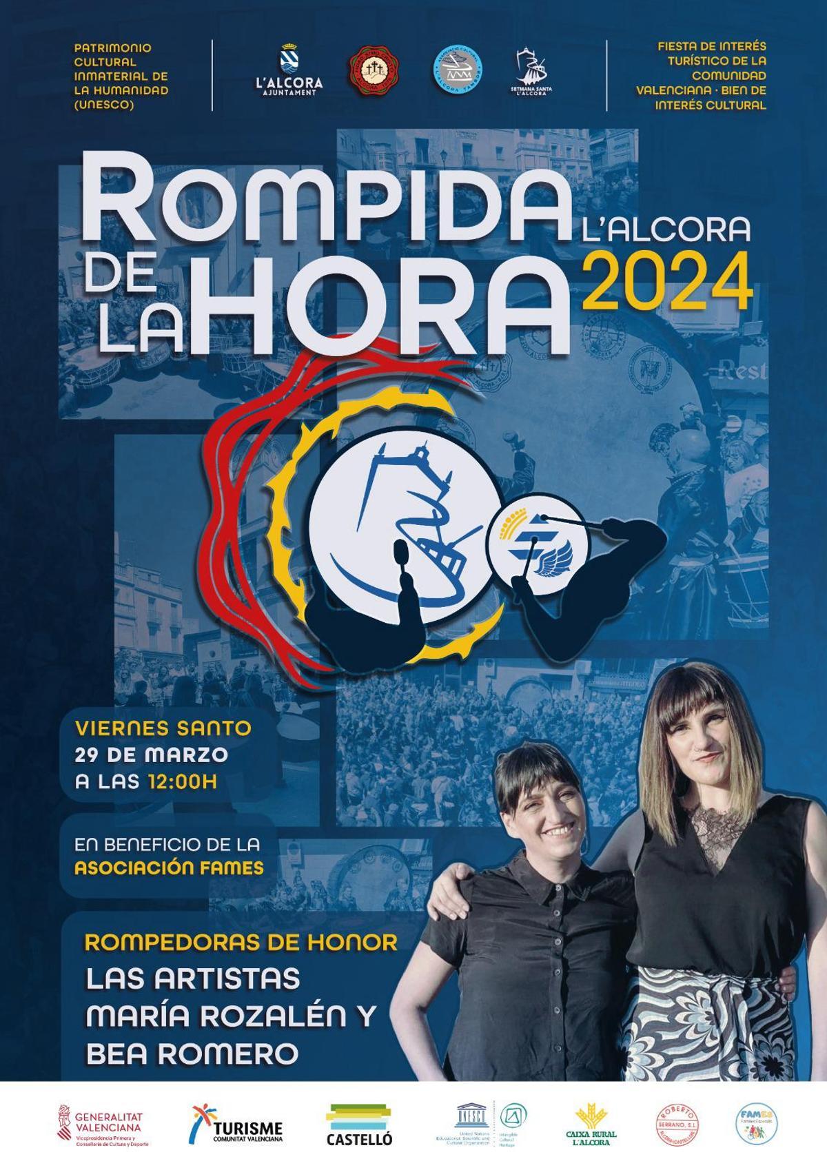 Cartel de la próxima edición de la Rompida de la Hora de l'Alcora.