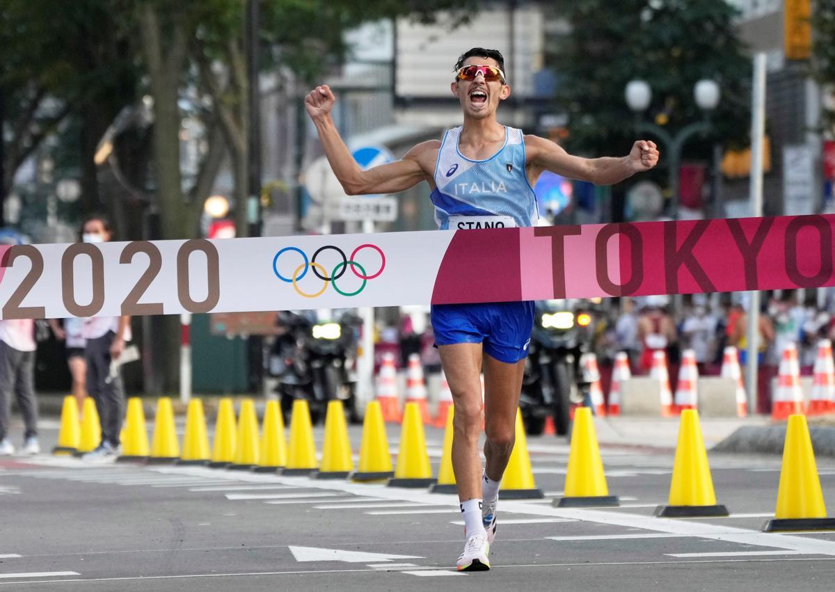 Stano gana la prueba de 20 kilómetros marcha de los Juegos de Tokio.