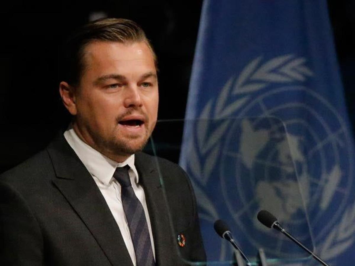 Leonardo DiCaprio vuelve a hacer un llamamiento por el cambio climático en la ONU