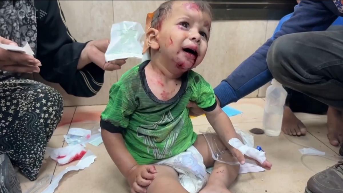 Un niño en Gaza durante el 'TN Vespre'