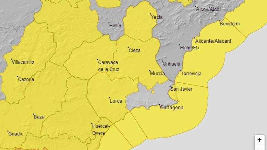 Alerta amarilla por vientos de hasta 80 km/h en la mayor parte de la Región