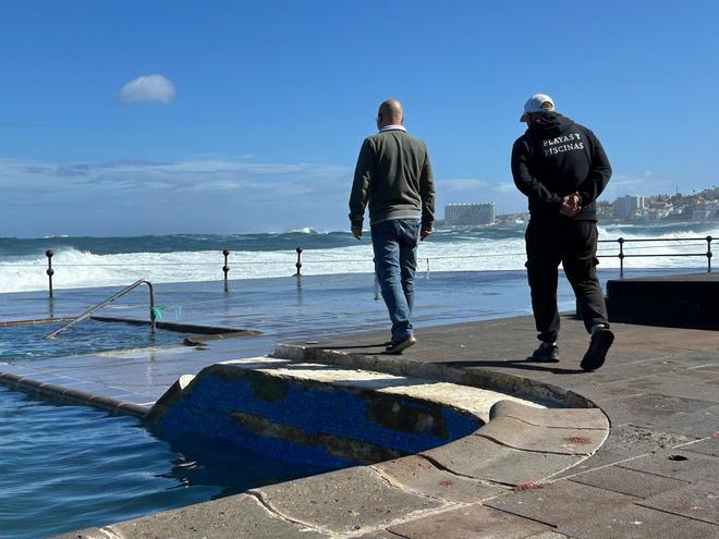 Destrozos en el litoral de La Laguna por la borrasca Therese