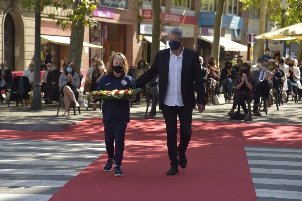 L'acte de la Diada 2020 a Manresa, en fotos