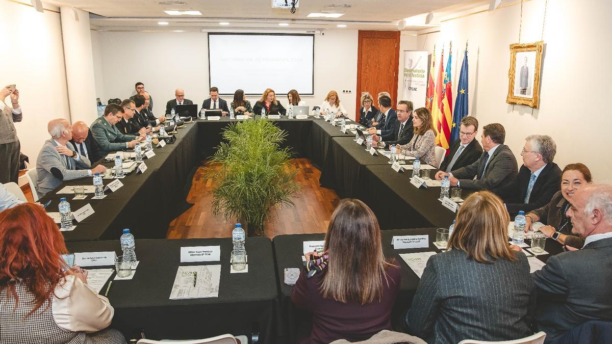 Un momento de la reunión del Observatorio de la Justicia de Elche