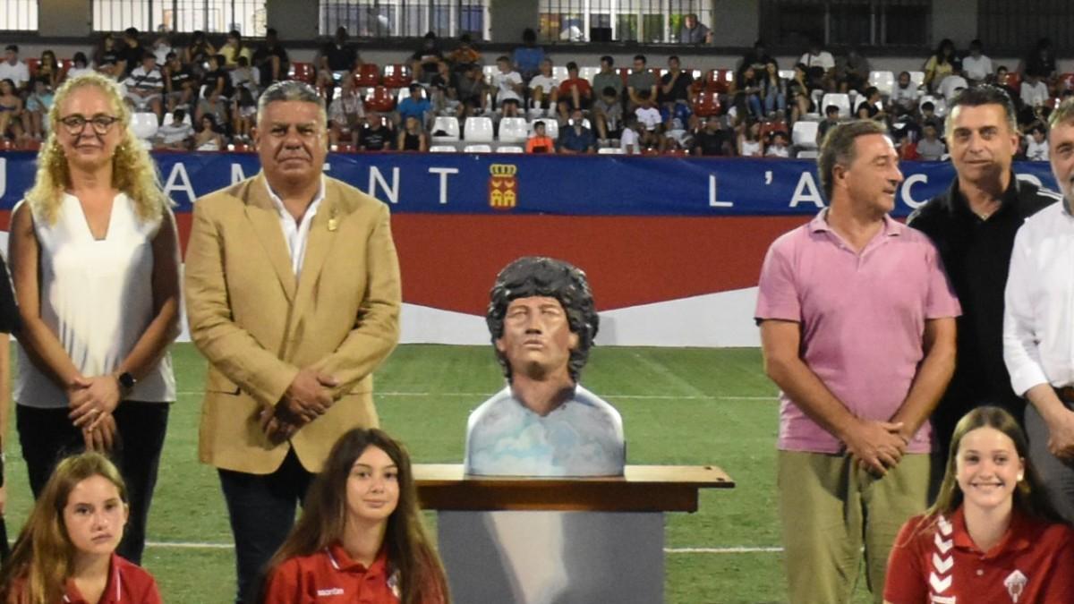 Chiqui Tapia, en el homenaje previo a Maradona
