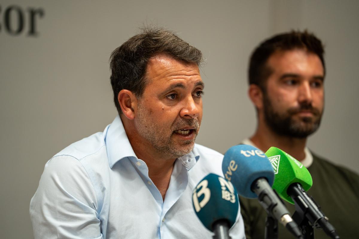 José Tirado, presidente del Palma Futsal, durante la presentación en Manacor.