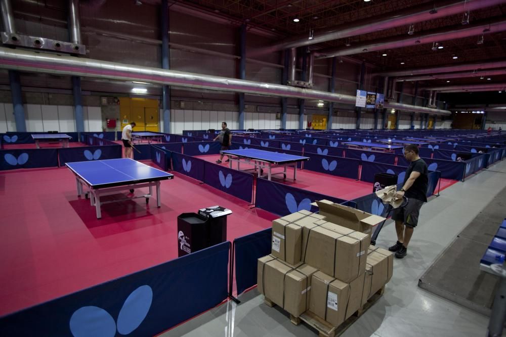 Preparativos para el Mundial de Tenis de Mesa