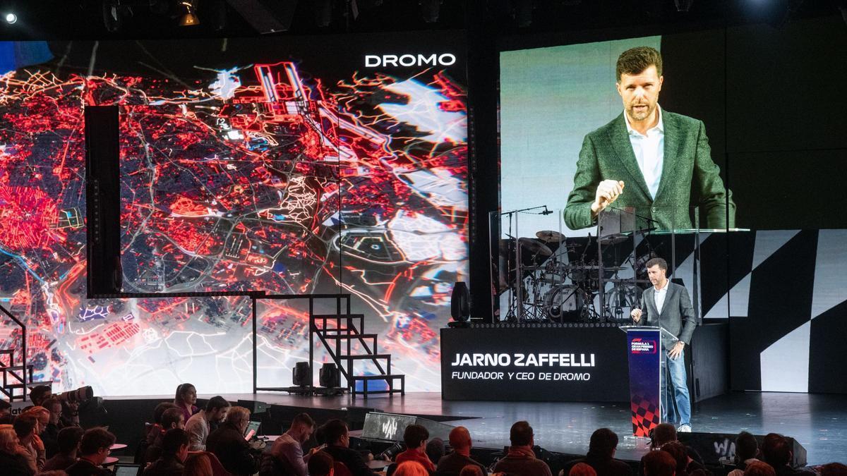 Jano Zaffelli, CEO de Dromo, durante la presentación del circuito del GP de España en Madrid.