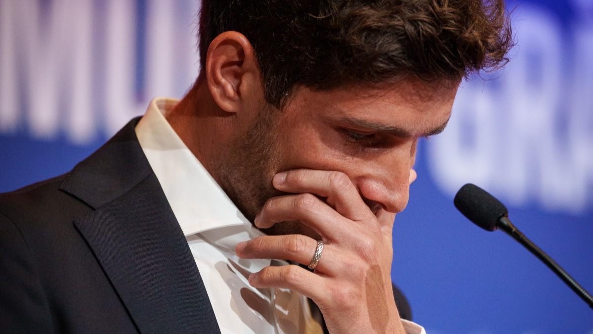 Sergi Roberto se emociona en su despedida del Barça