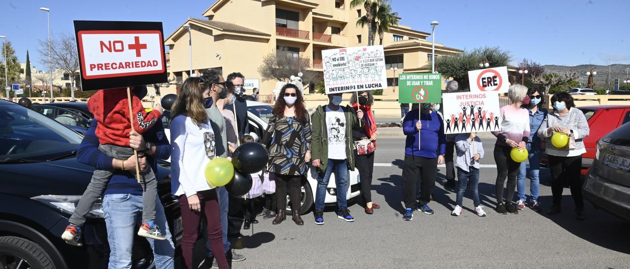 Concentración en Castelló contra la elevada tasa de temporalidad en el empleo público, el año pasado.