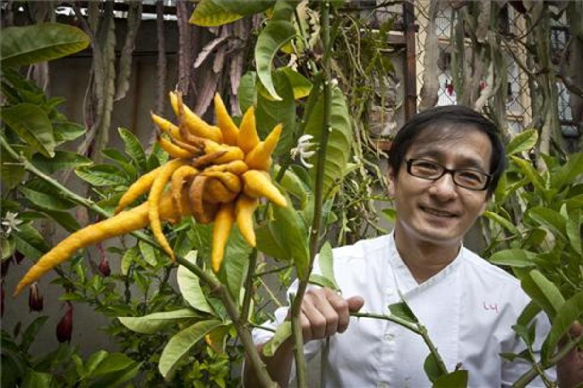 Ly Leap junto al cítrico Mano de Buda en Indochine. Foto: Danny Caminal