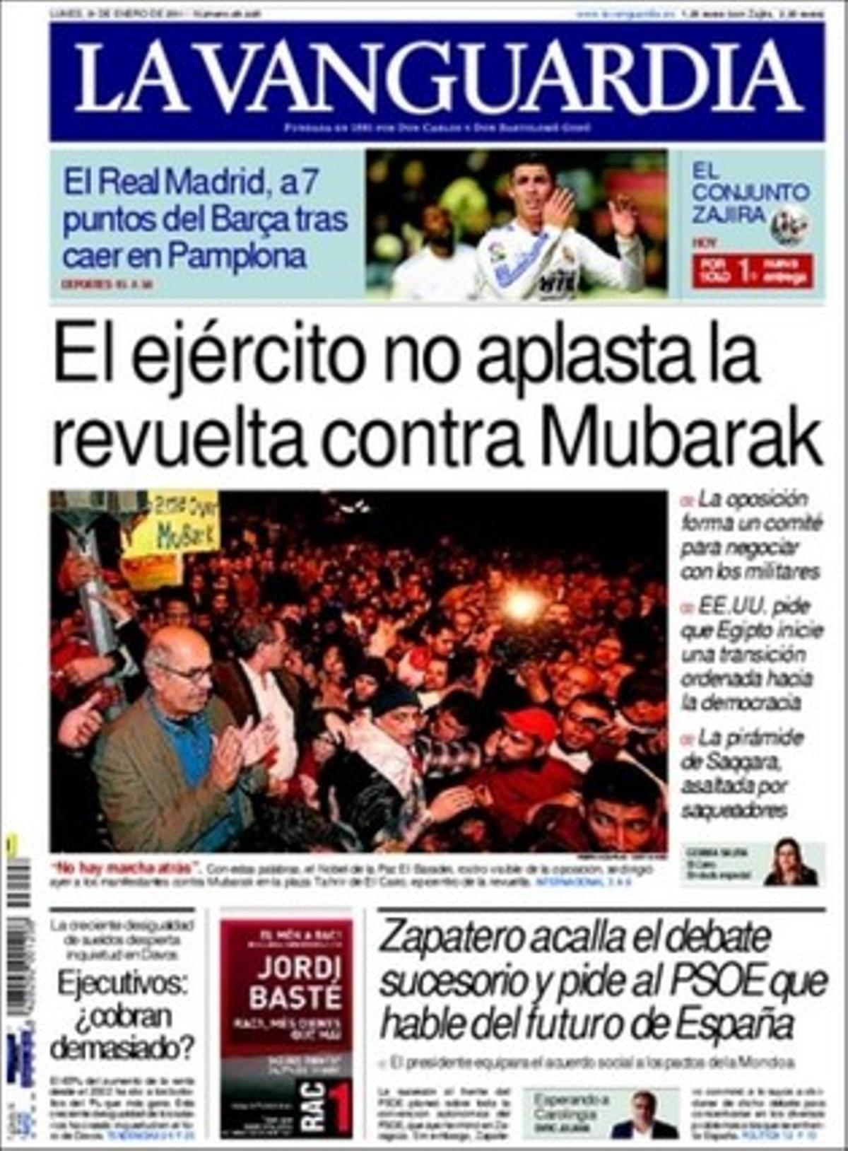 ’La Vanguardia’ destaca a més que el Govern vol canviar la llei que obliga a reservar sòl per al culte; l’apoteosi castellera de Valls de diumenge; el naixement de l’Associació Catalana d’Amputats, i que la justícia assetja les pràctiques bancàries en el sector immobiliari amb un degoteig de sentències que intepreten la legislació mercantil en favor dels deutors.