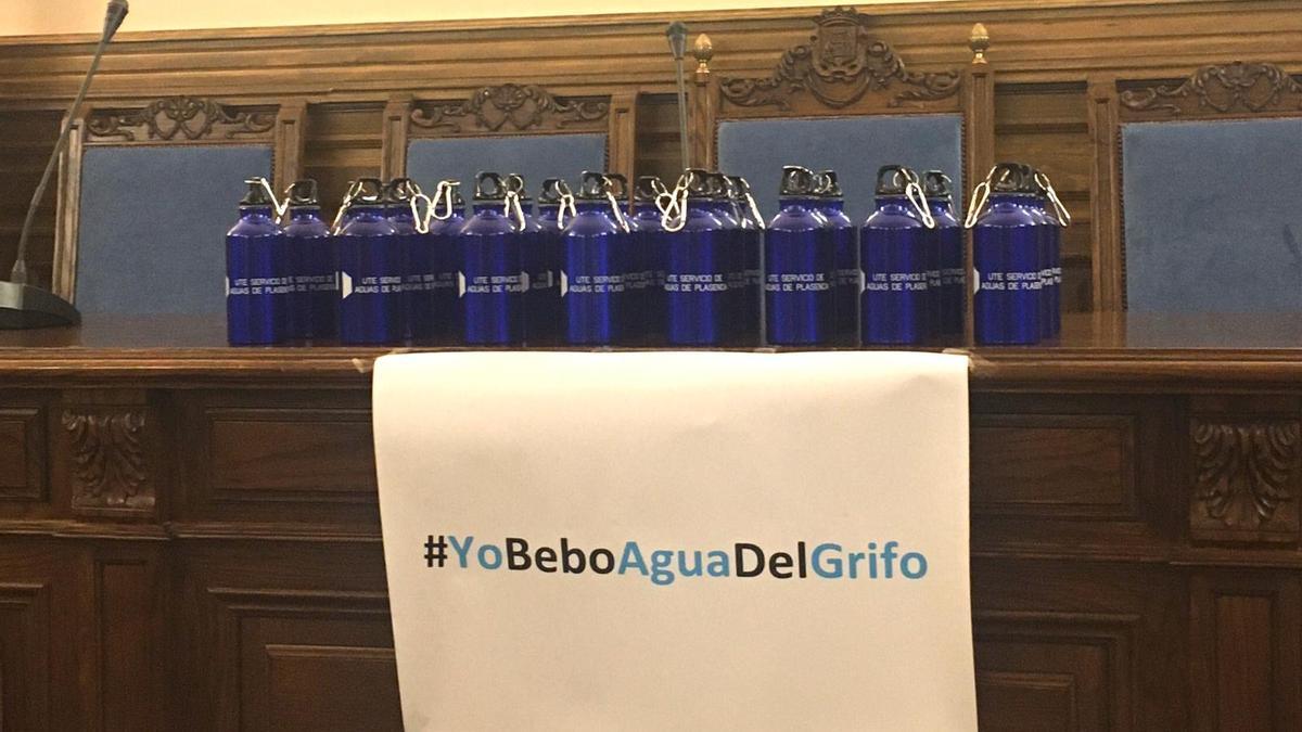 Promoción del agua del grifo en Plasencia.