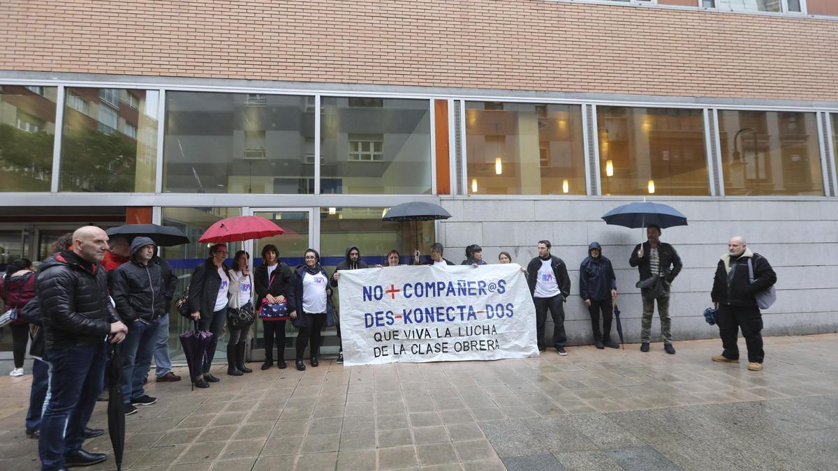 Protesta de los trabajadores de Konecta, en una imagen de archivo.