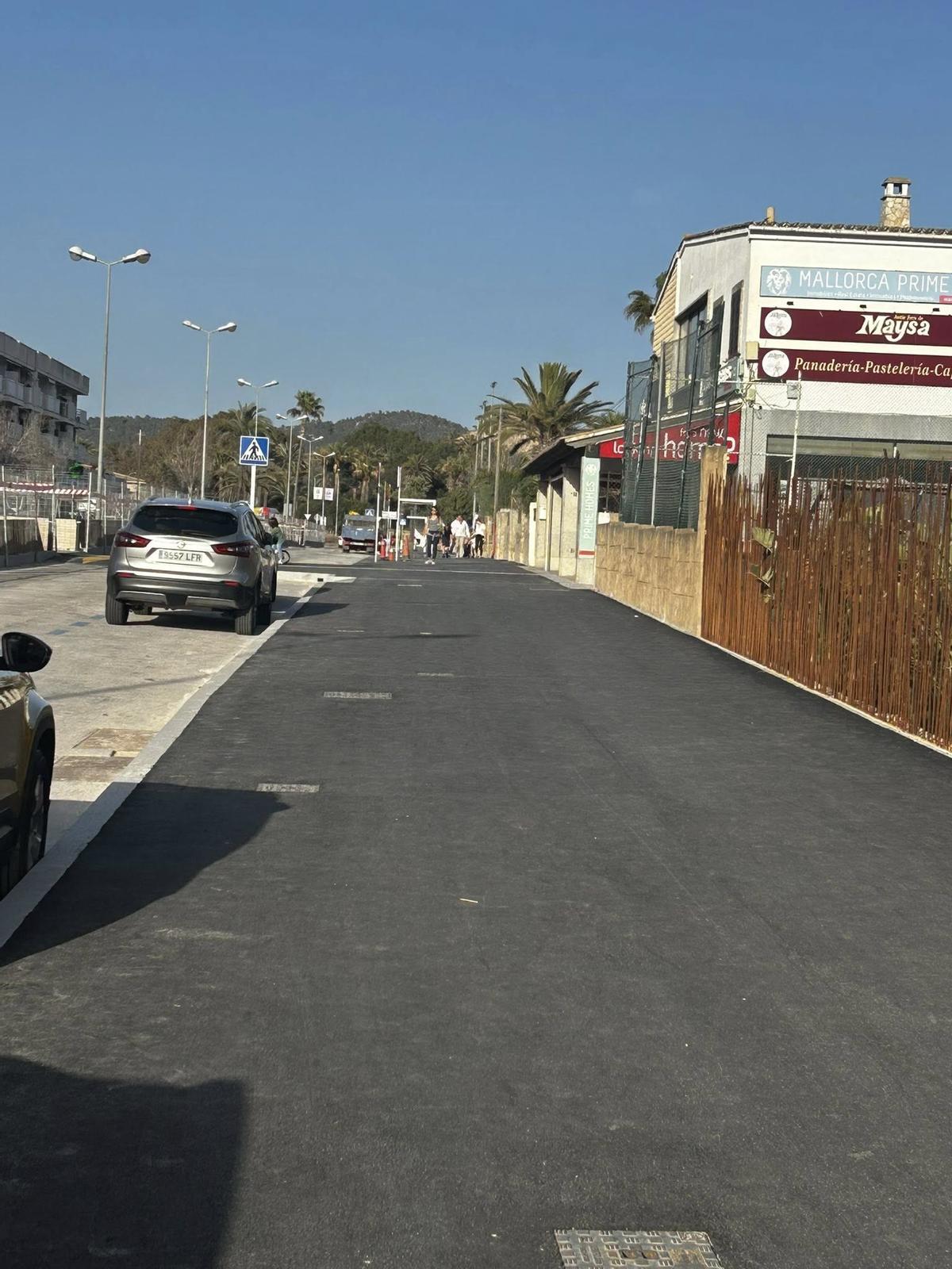 Estado actual de la avenida Jaume I de Santa Ponça