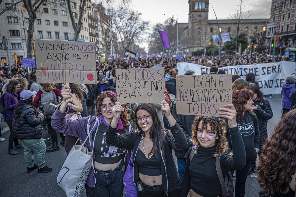 Manifestación del 8M en Barcelona