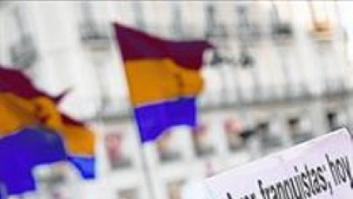 Protesta en la Puerta del Sol, el martes.