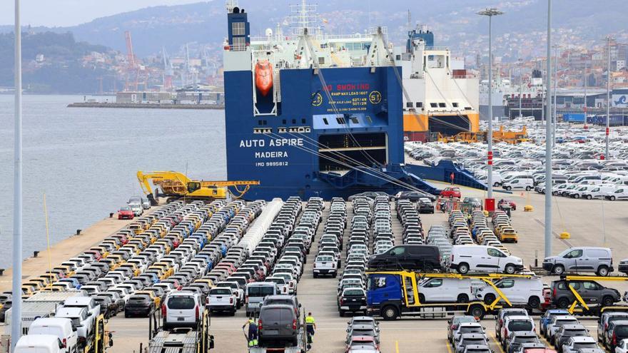 Estado que presentaba ayer la terminal Ro-Ro,con los buques “Auto Aspire”, “Suar Vigo” y “República del Brasil” operando a la vez.