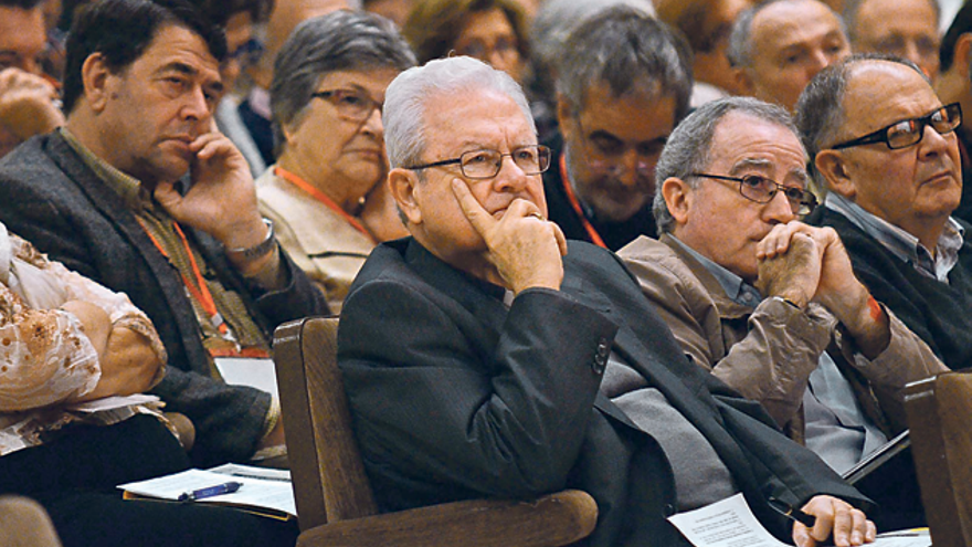 El obispo Javier Salinas ayer durante la celebración del congreso para la evangelización.