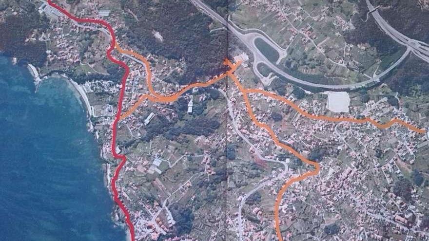 Propuesta del alcalde para la mejora de viales a incluir en plan de variantes de la Xunta. // G.N.