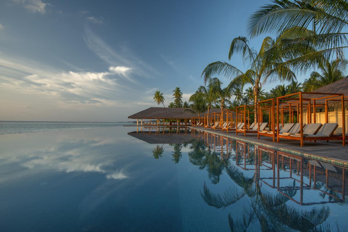 Instalaciones de The Beach Club, en The Residence Maldives.