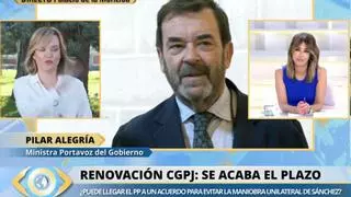 La ministra Pilar Alegría sufre un contratiempo inesperado durante su entrevista en ‘La mirada crítica’