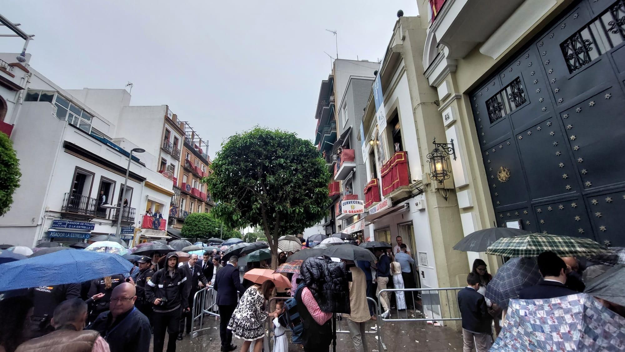 Paraguas en el Domingo de Ramos en Sevilla