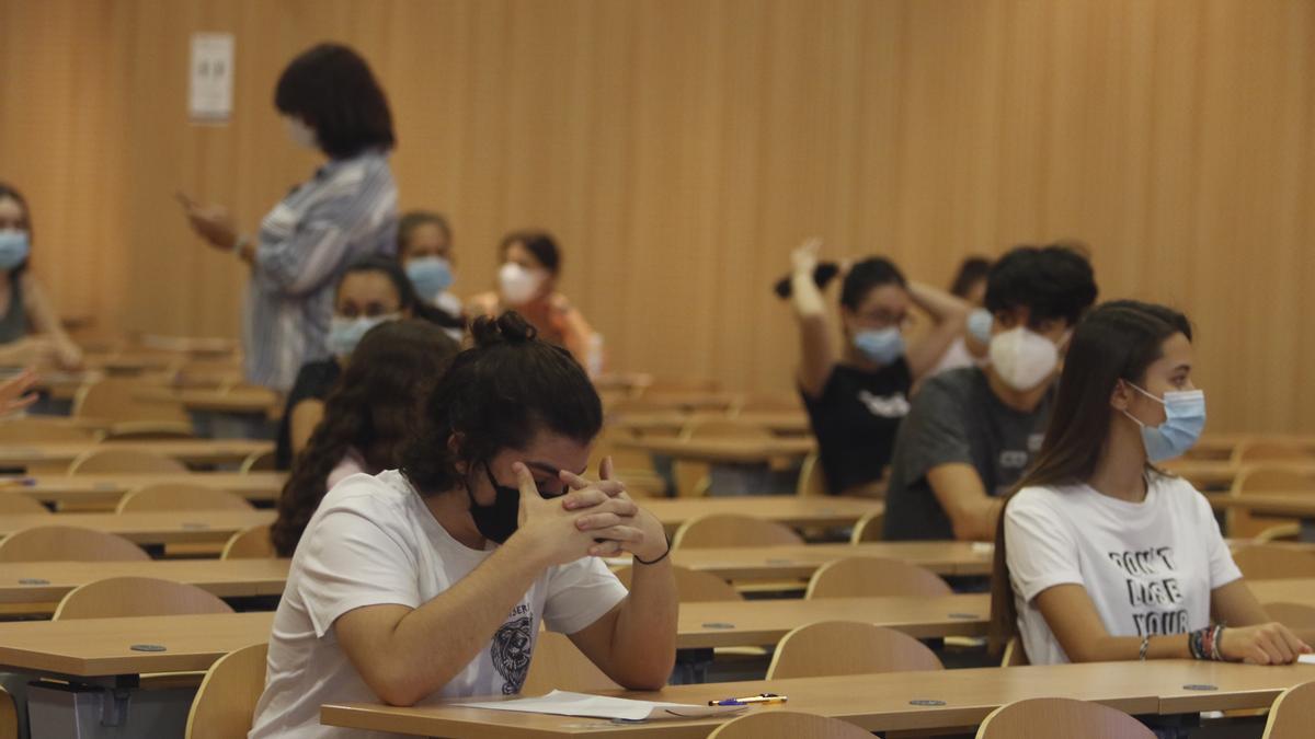 Pruebas de Selectividad en Córdoba durante la pandemia.