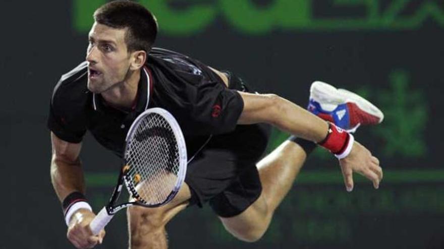 Djokovic, durante su partido ante Mónaco.