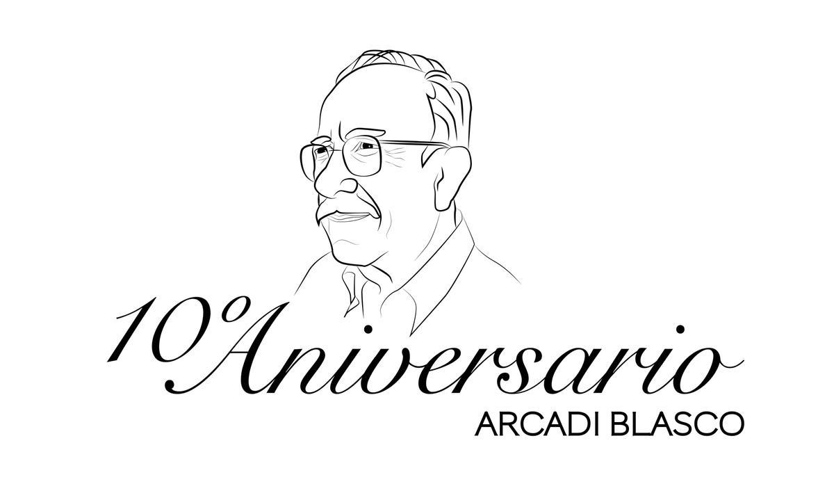 Logo del décimo aniversario de Arcadi Blasco