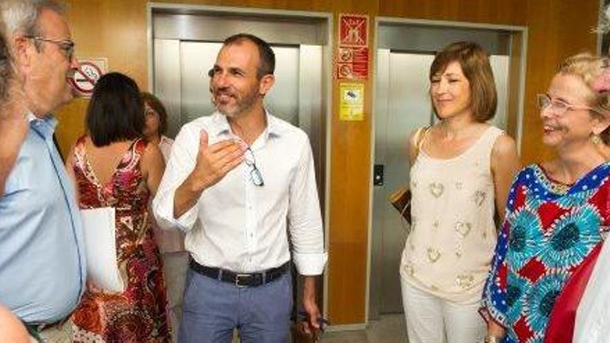 El vicepresidente del Govern, Biel Barceló, en un encuentro con empresarios de Ibiza.