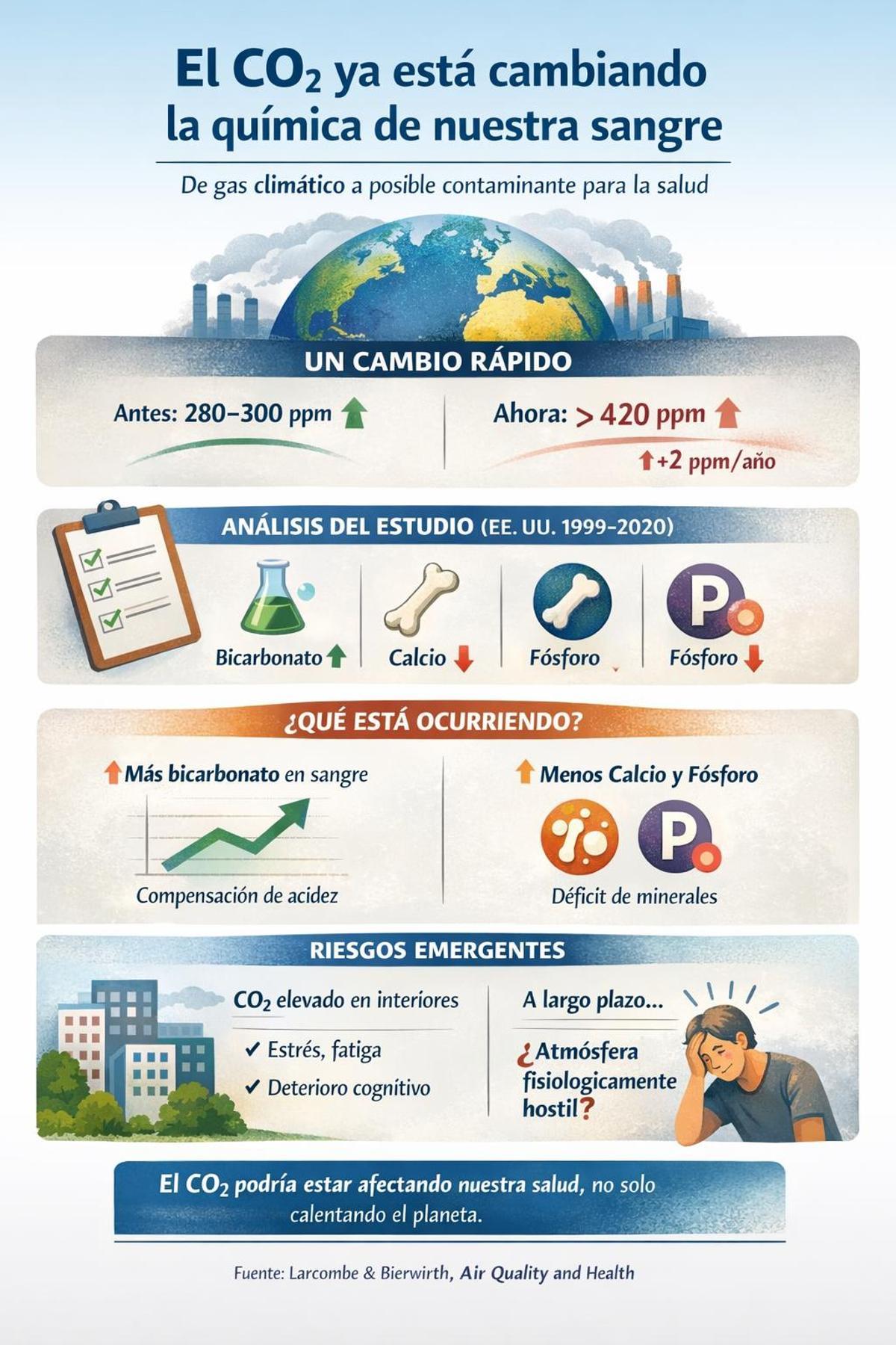 Así afecta el CO2 al sistema sanguíneo.