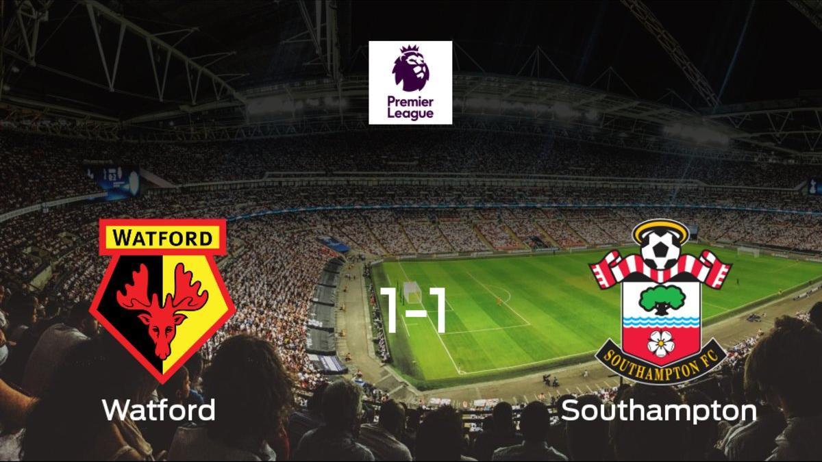 Empate, 1-1, entre el Watford y el Southampton