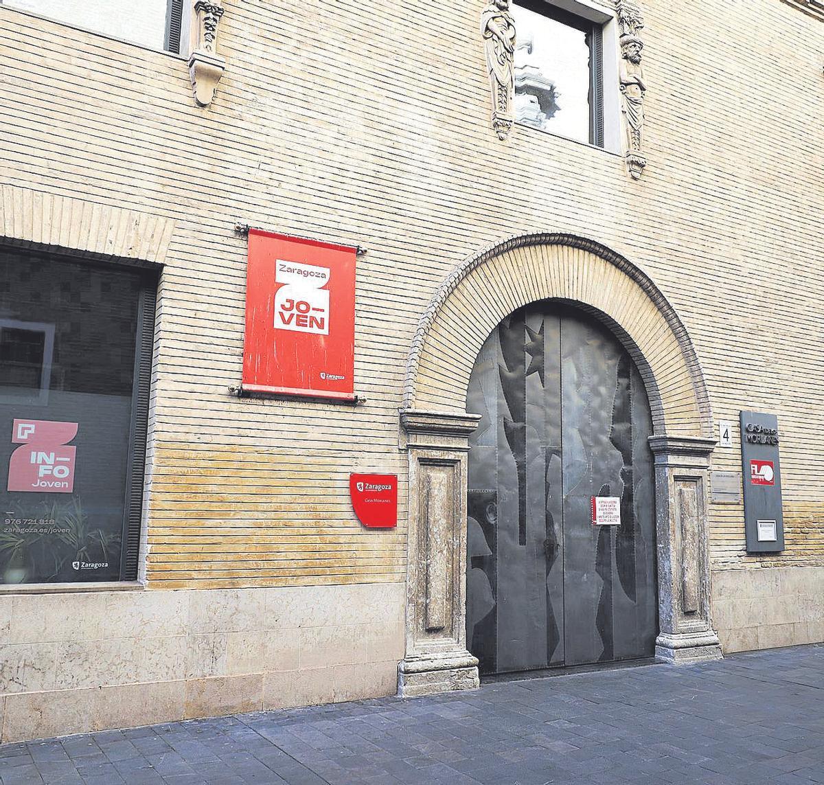 La Casa de los Morlanes, donde hoy se ubica la Filmoteca de Zaragoza.