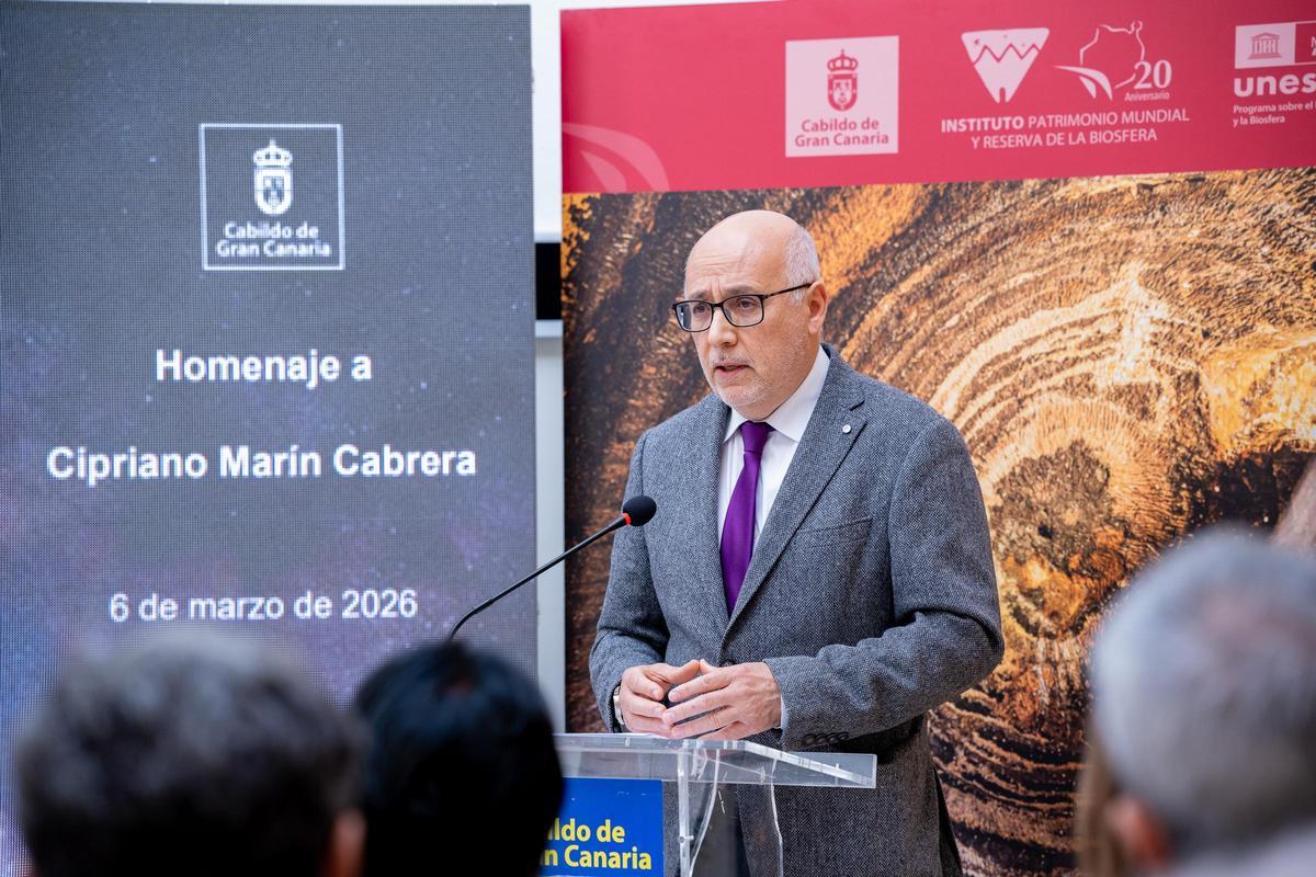 Homenaje del Cabildo de Gran Canaria a Cipriano Marín Cabrera