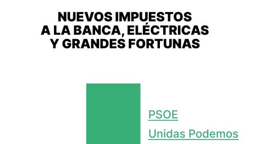 Nuevos impuestos a la banca, eléctricas y grandes fortunas.