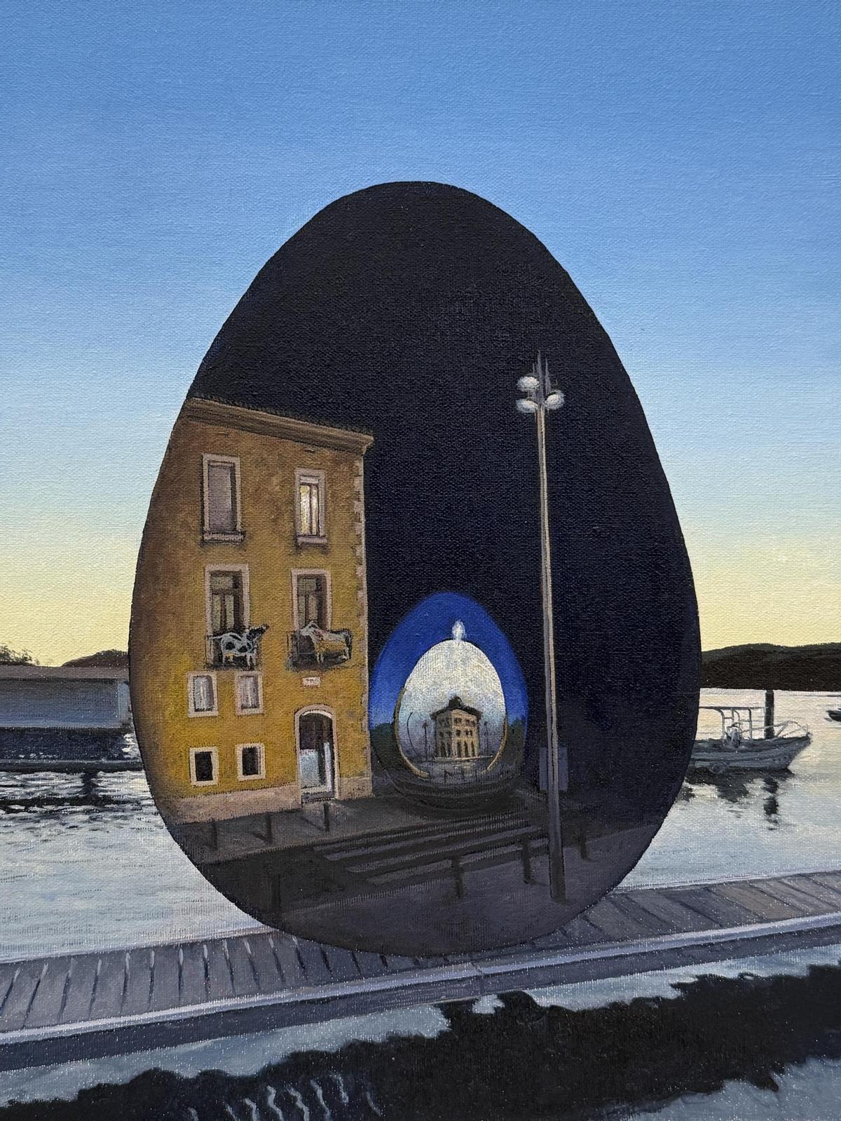 'Invisibility', un óleo sobre tela de Simon Weir acabado en Figueres este año.
