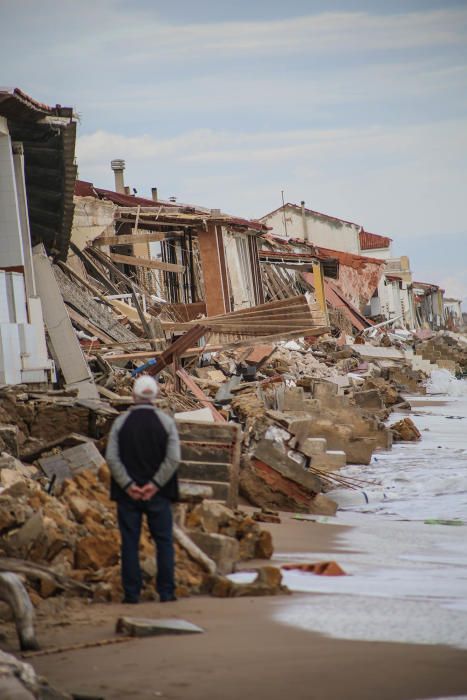 Playa Babilonia, completamente destruida