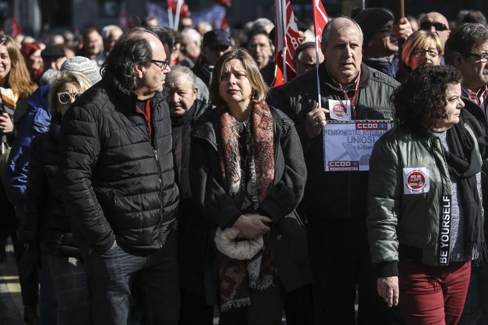 Protestas de los pensionistas en Oviedo.