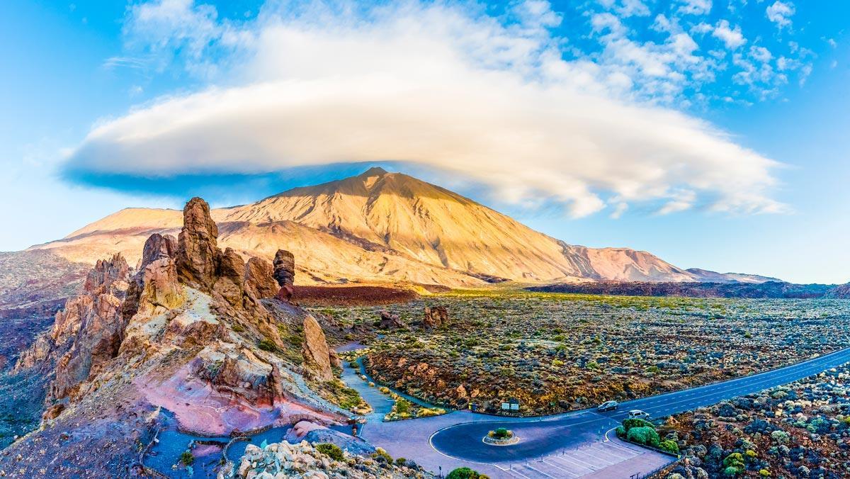 Imagen panorámica del Teide.