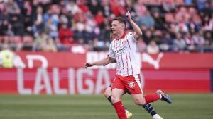 Viktor Tsygankov, en el partido de LaLiga entre el Girona y el Athletic Club en Montilivi