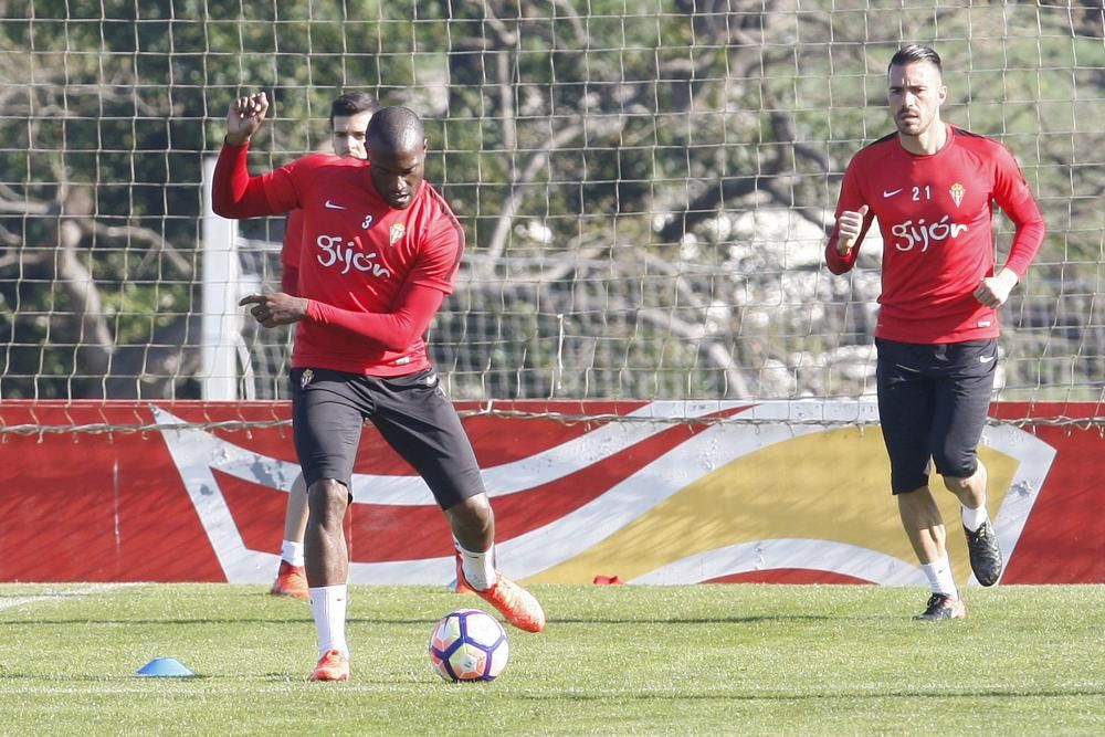 Entrenamiento del Sporting.