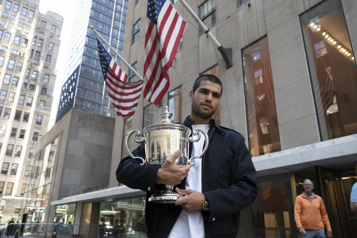 Alcaraz celebra su triunfo en Nueva York: champán, cena exclusiva y fiesta con estrellas