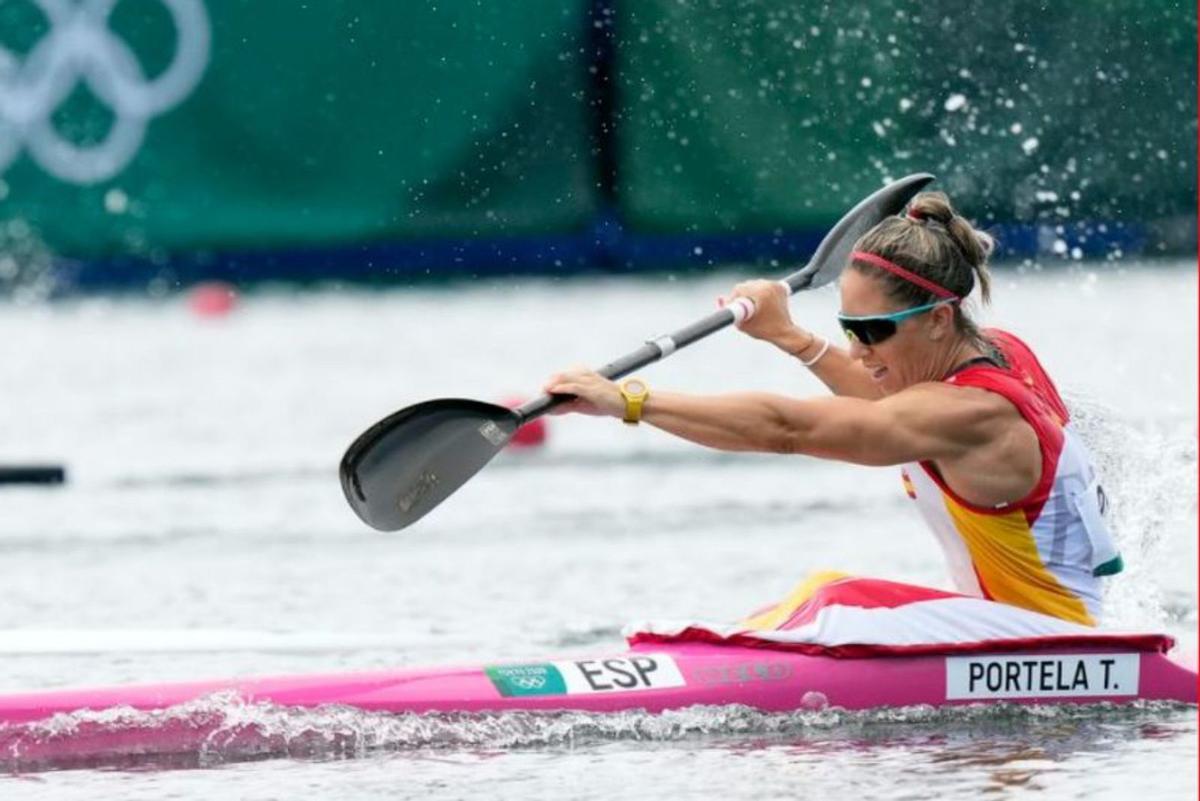 Teresa Portela durante unha competición olímpica / e.s.
