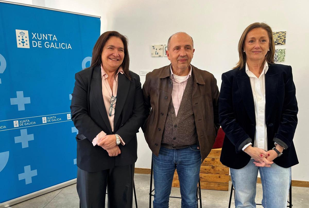 Ortiz, Romero y Sánchez, en la presentación de las actividades.