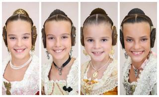 La foto oficial de las candidatas a Fallera Mayor Infantil de València 2024