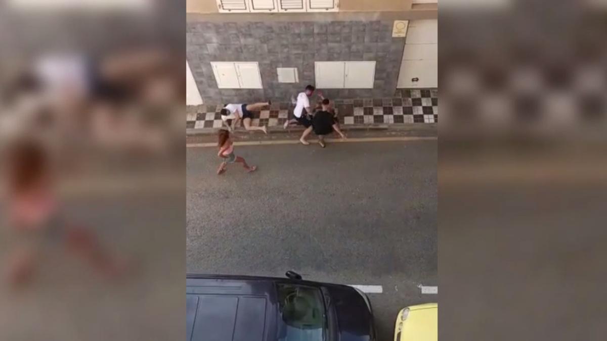 Pelea en Playa de Arinaga